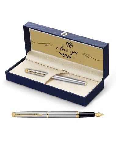 Pióro wieczne Waterman Hemisphere stalowe GT w Pudełku z Grawerem [S0920310/5]