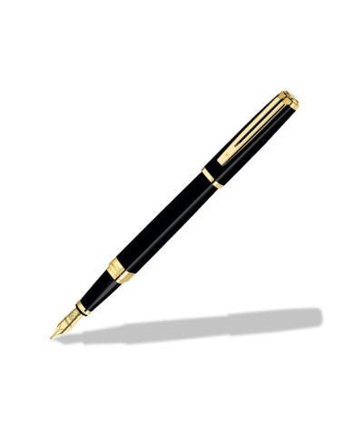 Pióro wieczne Waterman Exception Slim czarne GT w Pudełku z Grawerem [S0636930/1]