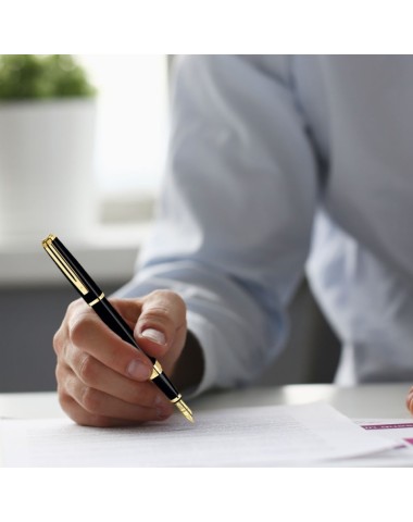 Pióro wieczne Waterman Exception Slim czarne GT w Pudełku z Grawerem [S0636930/1]