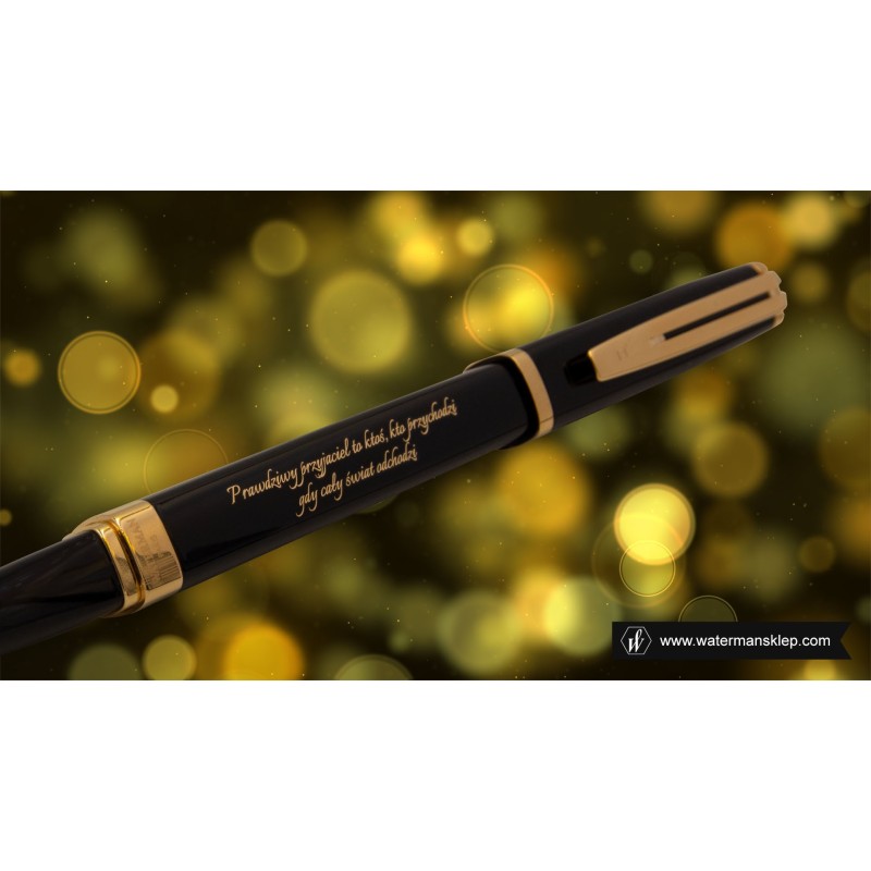 grawer_slider/ Pióro wieczne Waterman Exception Slim czarne GT [S0636930]