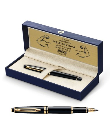 Pióro wieczne Waterman Expert czarne GT w Pudełku z Grawerem [S0951640/5]