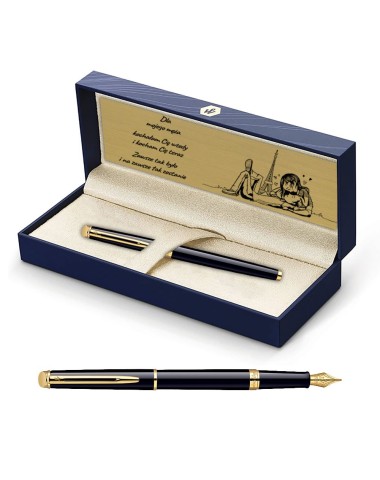 Pióro wieczne Waterman Hemisphere czarne GT w Pudełku z Grawerem [S0920610/5]