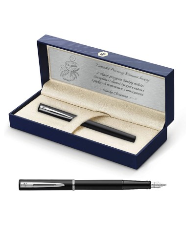 Pióro wieczne Waterman Allure czarne matowe CT w Pudełku z Grawerem [2068196/5]