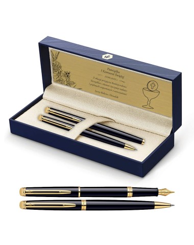 Długopis i Pióro Waterman Hemisphere czarny GT w Pudełku z Grawerem [S0920670/13]
