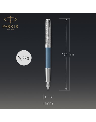 Pióro wieczne Parker Sonnet Metal Blue CT 18k. [2119743]