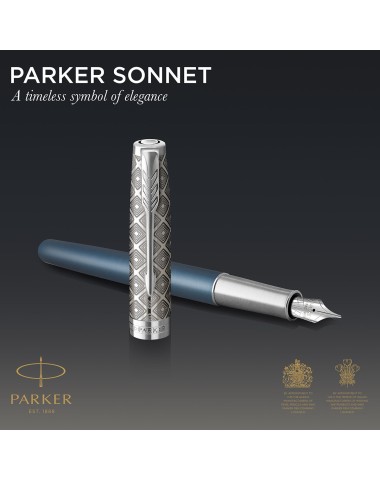 Pióro wieczne Parker Sonnet Metal Blue CT 18k. [2119743]