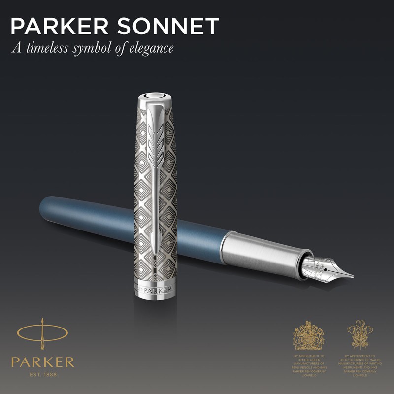 Pióro wieczne Parker Sonnet Metal Blue CT 18k. [2119743]