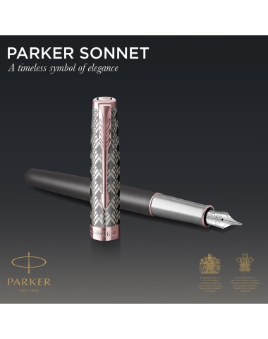 Pióro wieczne Parker Sonnet Metal & Grey PGT 18k. [2119788]