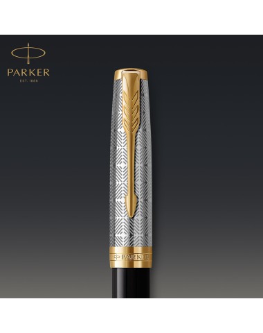 Pióro Parker ze złotą stalówką - Pióro wieczne Parker Sonnet Metal & Black GT 18k. [2119784] | Parkersklep.com