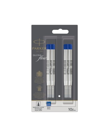 Wkład do długopisu Parker Niebieski "M" 10szt [2119154]