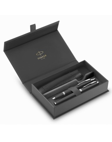 Zestaw Długopis + Pióro Parker IM Czarny CT w Pudełku z Etui [2214457]