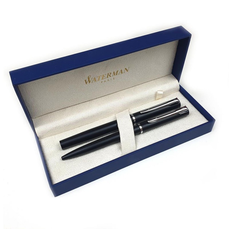 Zestaw Długopis + pióro Waterman Graduate czarne CT [DUOALLURE1]