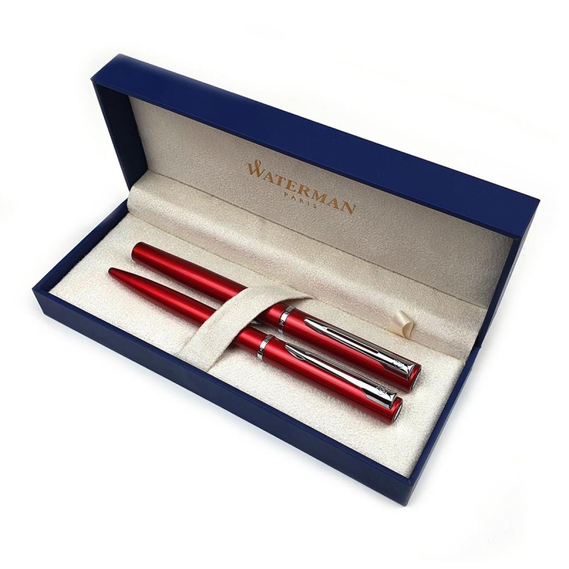 Zestaw Długopis + pióro Waterman Graduate czerwony CT [DUOALLURE3]