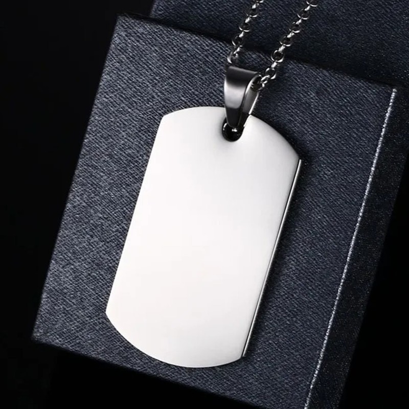 Naszyjnik stalowy - nieśmiertelnik [BM001]