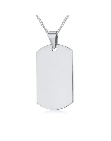 Naszyjnik stalowy - nieśmiertelnik [BM001]