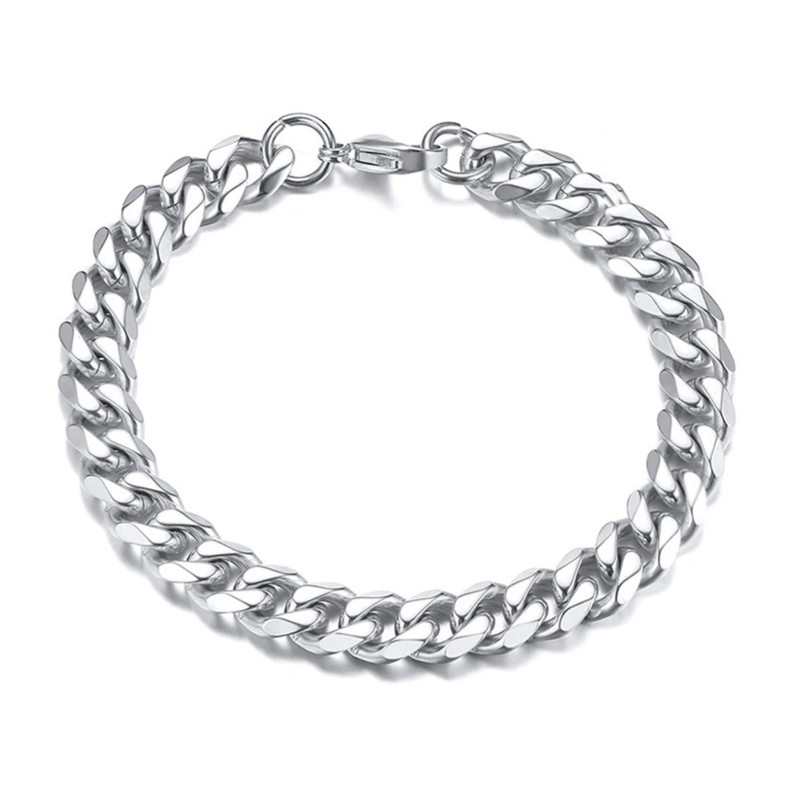 Bransoleta stalowa srebrna 10mm [BM005]