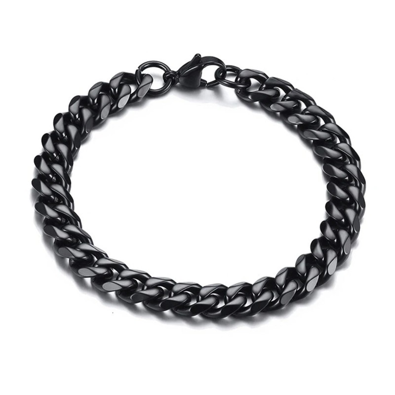 kopia Bransoleta stalowa czarna 10mm [BM006]