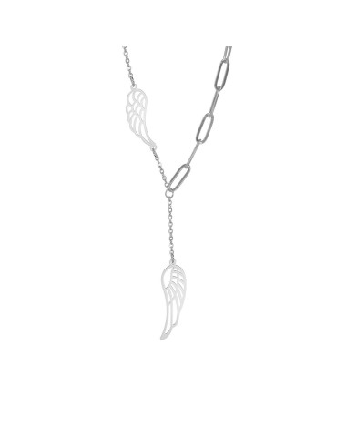 Naszyjnik stalowy skrzydła anioła [BM007]