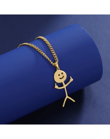 Naszyjnik stalowy złoty - funny [BM020]