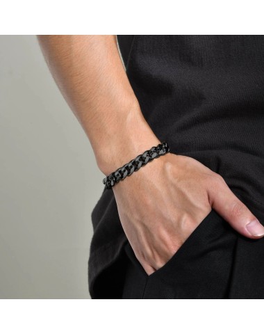 kopia Bransoleta stalowa czarna 10mm [BM006]