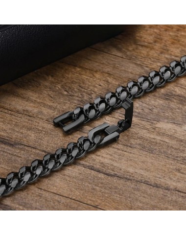 kopia Bransoleta stalowa czarna 10mm [BM006]