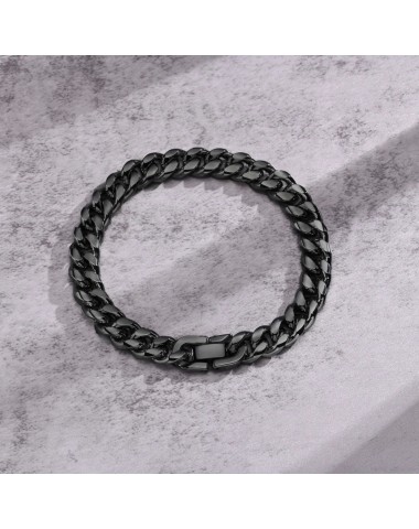 kopia Bransoleta stalowa czarna 10mm [BM006]