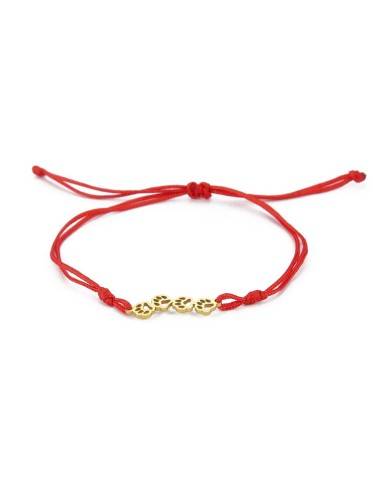 Bransoletka stalowa złota, łapki [BD035]