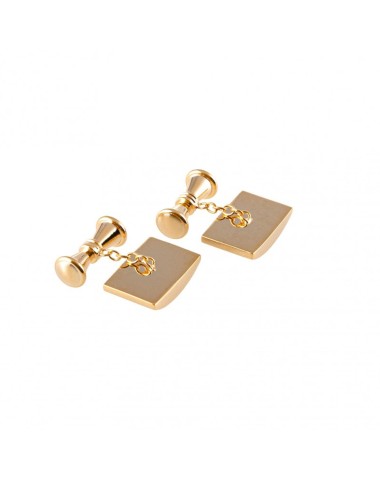 Spinki do koszuli stalowe - złote [BD038]