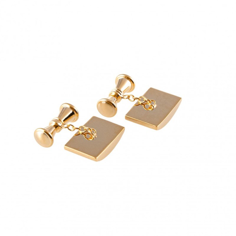 Spinki do koszuli stalowe - złote [BD038]