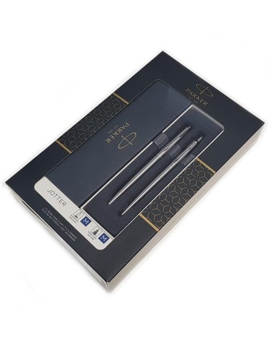 Zestaw upominkowy Duo Pióro+Długopis Jotter stalowy CT [2093258]