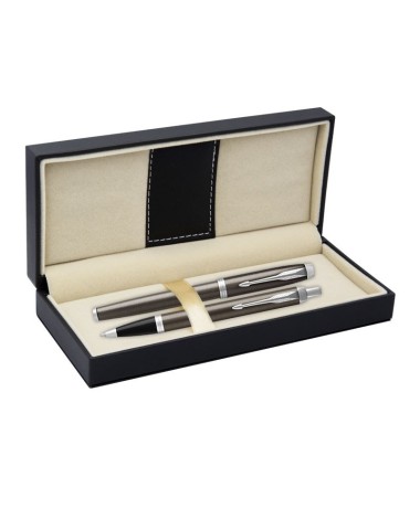 Długopis IM + Pióro Wieczne IM Parker Dark Espersso CT [DUOIM6]