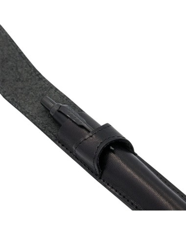 Skórzane, czarne etui z zaokrąglonymi bokami [E00136]