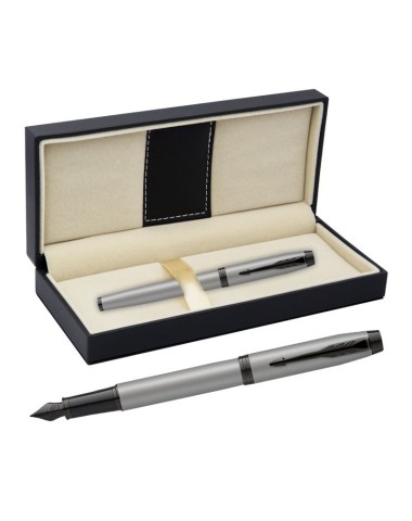 Pióro wieczne Parker IM Achromatic Srebrne w czarnym pudełku [2127619/14]