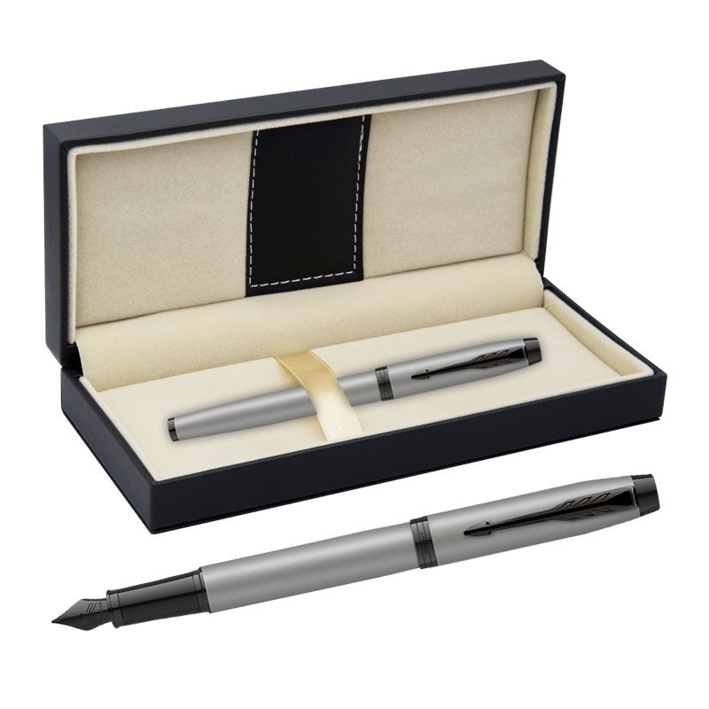 Pióro wieczne Parker IM Achromatic Srebrne w czarnym pudełku [2127619/14]