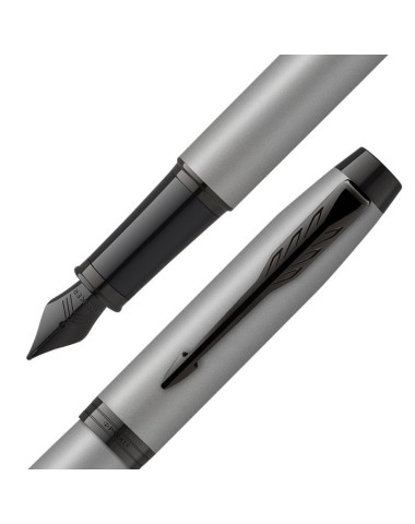 Pióro wieczne Parker IM Achromatic Srebrne w czarnym pudełku [2127619/14]