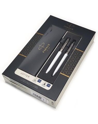 Zestaw upominkowy Pióro+Długopis Jotter biały CT [KPLJOTTER5]