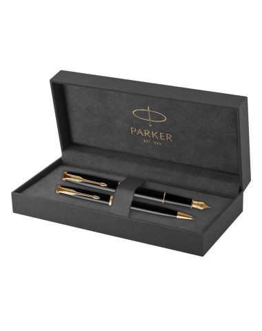 Zestaw Parker pióro i długopis Sonnet czarne GT [ZS001]
