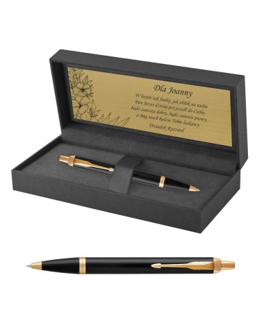 Długopis Parker IM Czarny GT w Pudełku z Grawerem [1931666/1]