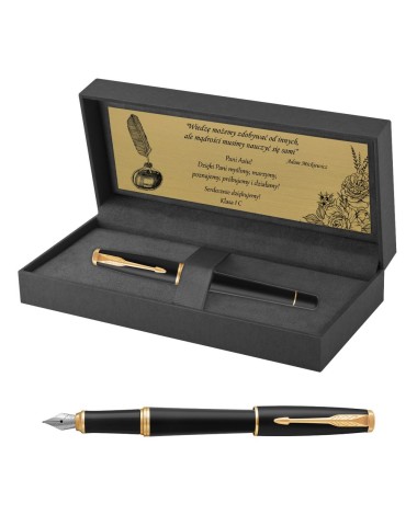 Pióro wieczne Parker Urban Muted Black GT w Pudełku z Grawerem [1931601/1]