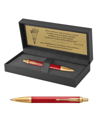 Długopis Parker IM Premium Czerwony GT w Pudełku z Grawerem [2143644/1]