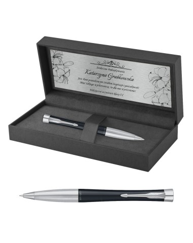 Długopis Parker Urban Czarny Matowy CT w Pudełku z Grawerem [2143639/1]