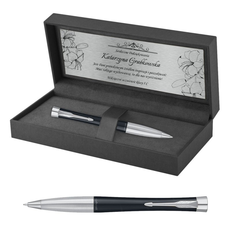 Długopis Parker Urban Czarny Matowy CT w Pudełku z Grawerem [2143639/1]
