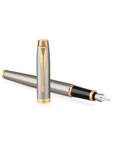 Pióro wieczne Parker IM Brushed Metal GT w Pudełku z Grawerem [1931649/1]