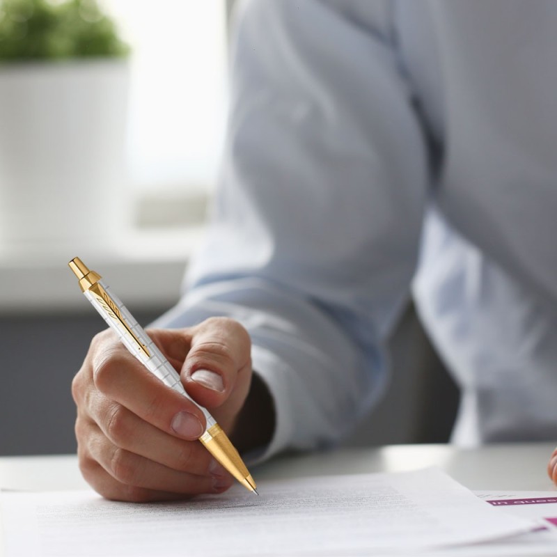 Długopis Parker IM Premium Perłowy GT w Pudełku z Grawerem [2143643/2]