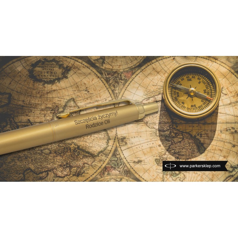 Długopis Parker Jotter XL Monochrome Gold w Pudełku z Grawerem [2122754/1]