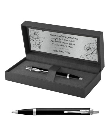 Długopis Parker IM Czarny Matowy CT w Pudełku z Grawerem [2143632/5]