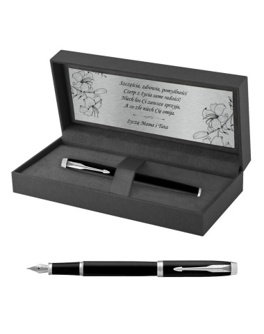 Pióro wieczne Parker IM Czarne matowe CT w Pudełku z Grawerem [2143637/1]