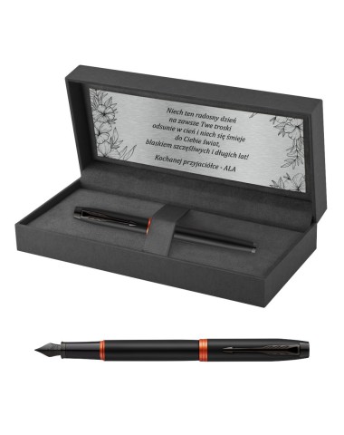 Pióro wieczne Parker IM Professionals Flame Orange w Pudełku z Grawerem [2172943/1]