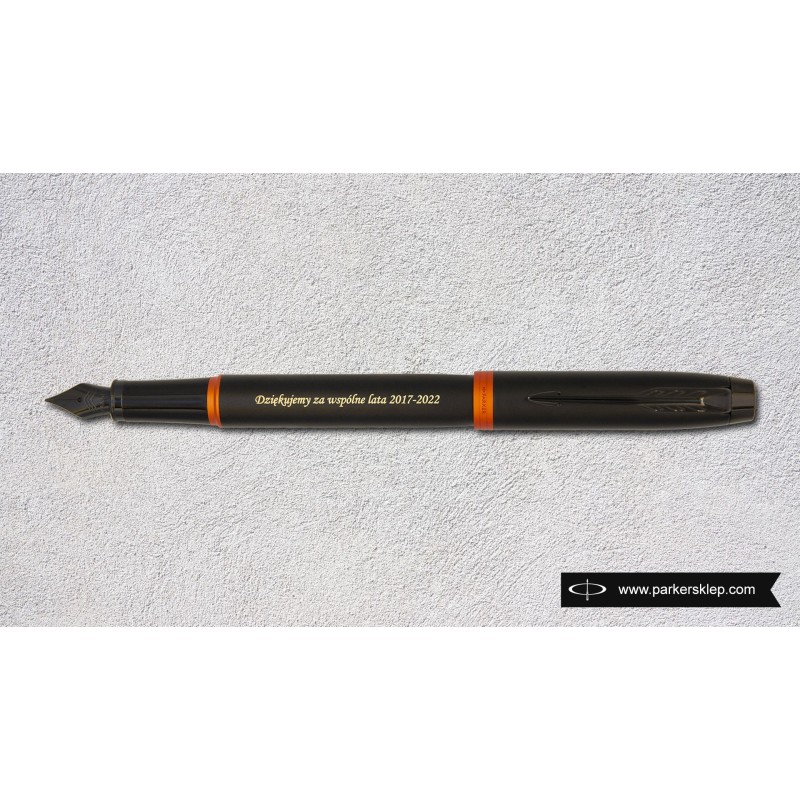 Pióro wieczne Parker IM Professionals Flame Orange w Pudełku z Grawerem [2172943/1]