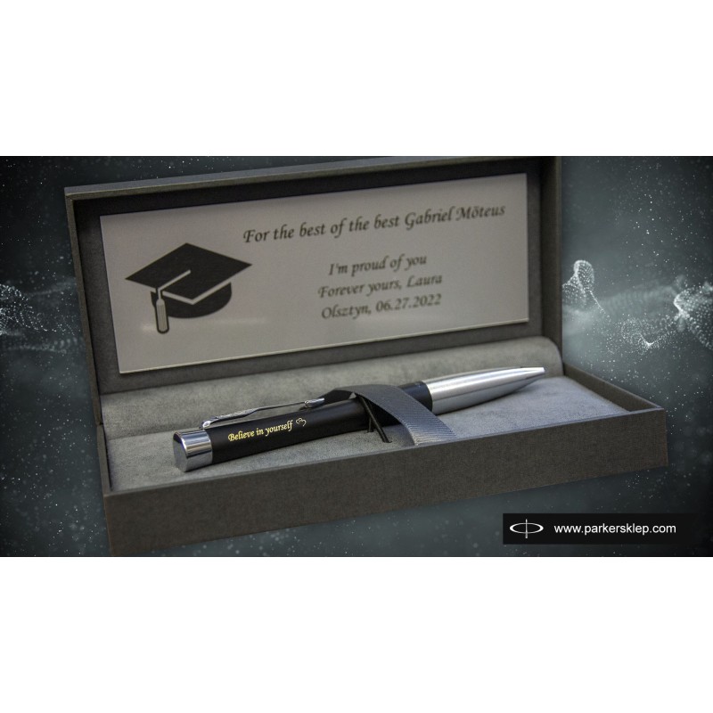 Długopis Parker Urban Czarny Matowy CT w Pudełku z Grawerem [2143639/2]